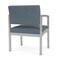 Lesro Lenox Steel Wide Guest Chair Metal Frame, Silver, RF Serene Upholstery LS1201 - alternate 3